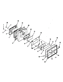 Oven Door Section parts for Kenmore Range 911.9368410 (9119368410, 911 9368410) from AppliancePartsPros.com