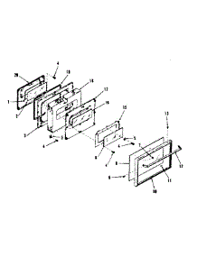 Oven Door Section parts for Kenmore Range 911.9378610 (9119378610, 911 9378610) from AppliancePartsPros.com