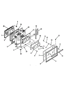 Oven Door Section parts for Kenmore Range 911.9388710 (9119388710, 911 9388710) from AppliancePartsPros.com
