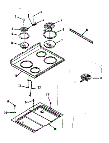 Main Top Section parts for Kenmore Range 911.9388710 (9119388710, 911 9388710) from AppliancePartsPros.com