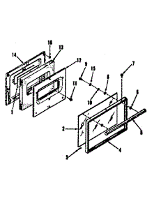 Oven Door Section parts for Kenmore Range 911.9188810 (9119188810, 911 9188810) from AppliancePartsPros.com