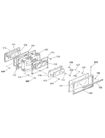 Oven Door Section parts for Kenmore Range 911.9372590 (9119372590, 911 9372590) from AppliancePartsPros.com