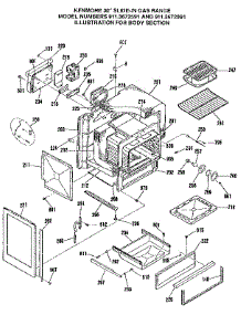 Body Section parts for Kenmore Range 911.3672591 (9113672591, 911 3672591) from AppliancePartsPros.com