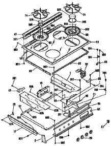 Main Top Section parts for Kenmore Range 911.3672990 (9113672990, 911 3672990) from AppliancePartsPros.com