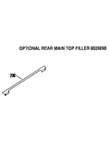 Main Top Filler 8028890 parts for Kenmore Range 911.3672991 (9113672991, 911 3672991) from AppliancePartsPros.com
