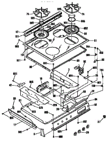 Main Top Section parts for Kenmore Range 911.3672992 (9113672992, 911 3672992) from AppliancePartsPros.com