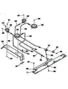 Top Burner Section parts for Kenmore Range 911.3672992 (9113672992, 911 3672992) from AppliancePartsPros.com