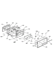 Oven Door Section parts for Kenmore Range 911.3672590 (9113672590, 911 3672590) from AppliancePartsPros.com