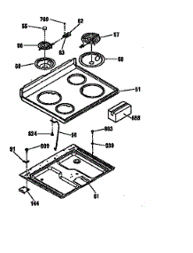 Maintop Section parts for Kenmore Range 911.63271790 (91163271790, 911 63271790) from AppliancePartsPros.com