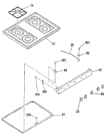 Main Top Section parts for Kenmore Range 911.7129183 (9117129183, 911 7129183) from AppliancePartsPros.com