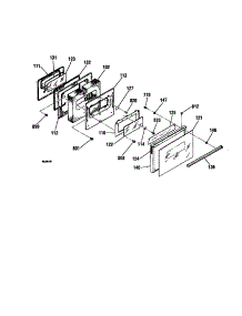 Door parts for Kenmore Range 911.36655793 (91136655793, 911 36655793) from AppliancePartsPros.com