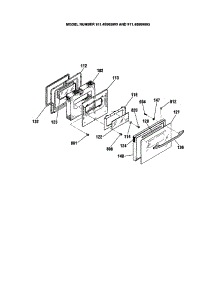 Door parts for Kenmore Range 911.45569893 (91145569893, 911 45569893) from AppliancePartsPros.com