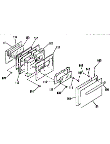 Oven Door Section parts for Kenmore Range 911.9584590 (9119584590, 911 9584590) from AppliancePartsPros.com
