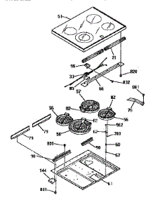 Main Top Section parts for Kenmore Range 911.9584990 (9119584990, 911 9584990) from AppliancePartsPros.com