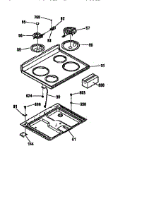 Maintop Section parts for Kenmore Range 911.92391790 (91192391790, 911 92391790) from AppliancePartsPros.com