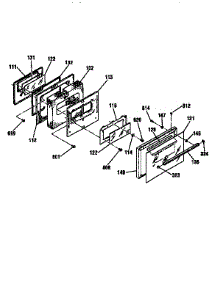 Door parts for Kenmore Range 911.92485790 (91192485790, 911 92485790) from AppliancePartsPros.com