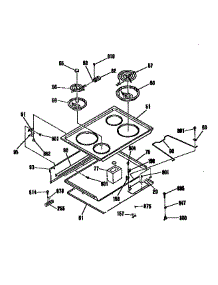 Main Top Section parts for Kenmore Range 911.4554591 (9114554591, 911 4554591) from AppliancePartsPros.com