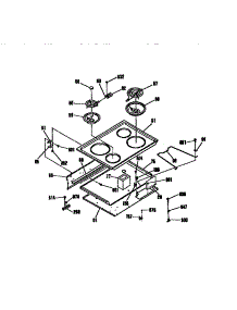 Main Top Section parts for Kenmore Range 911.4554990 (9114554990, 911 4554990) from AppliancePartsPros.com