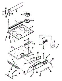 Main Top Section parts for Kenmore Range 911.3658690 (9113658690, 911 3658690) from AppliancePartsPros.com