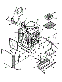 Oven Body Section parts for Kenmore Range 911.3658690 (9113658690, 911 3658690) from AppliancePartsPros.com