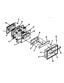 Oven Door Section parts for Kenmore Range 911.3658690 (9113658690, 911 3658690) from AppliancePartsPros.com
