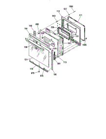 Door parts for Kenmore Range 911.93498992 (91193498992, 911 93498992) from AppliancePartsPros.com