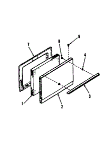 Oven Door Section parts for Kenmore Range 911.6208710 (9116208710, 911 6208710) from AppliancePartsPros.com
