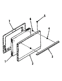 Oven Door Section parts for Kenmore Range 911.6208511 (9116208511, 911 6208511) from AppliancePartsPros.com