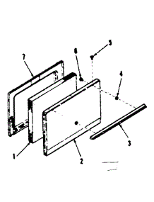 Oven Door Section parts for Kenmore Range 911.6208512 (9116208512, 911 6208512) from AppliancePartsPros.com