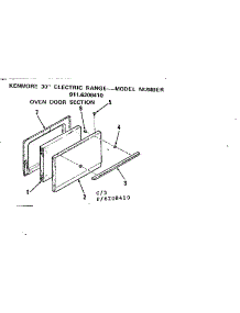 Oven Door Section parts for Kenmore Range 911.6208410 (9116208410, 911 6208410) from AppliancePartsPros.com