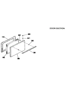 Door Section parts for Kenmore Range 911.6208812 (9116208812, 911 6208812) from AppliancePartsPros.com