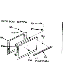Oven Door Section parts for Kenmore Range 911.6208010 (9116208010, 911 6208010) from AppliancePartsPros.com