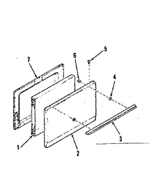 Oven Door Section parts for Kenmore Range 911.6208411 (9116208411, 911 6208411) from AppliancePartsPros.com