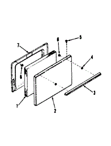 Oven Door Section parts for Kenmore Range 911.6208810 (9116208810, 911 6208810) from AppliancePartsPros.com