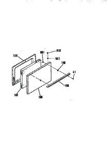 Door Section parts for Kenmore Range 911.6204191 (9116204191, 911 6204191) from AppliancePartsPros.com