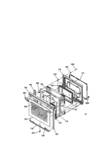 Door parts for Kenmore Range 911.95589990 (91195589990, 911 95589990) from AppliancePartsPros.com