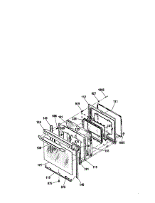 Door parts for Kenmore Range 911.95587992 (91195587992, 911 95587992) from AppliancePartsPros.com