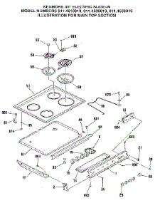 Main Top Section parts for Kenmore Range 911.4628813 (9114628813, 911 4628813) from AppliancePartsPros.com