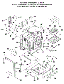 Oven Body Section parts for Kenmore Range 911.4628813 (9114628813, 911 4628813) from AppliancePartsPros.com