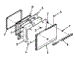Illustration And Parts List For Oven Door Section