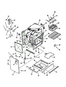 Illustration For Body Section parts for Kenmore Range 911.9318610 (9119318610, 911 9318610) from AppliancePartsPros.com