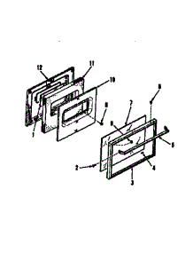 Oven Door Section parts for Kenmore Range 911.4628690 (9114628690, 911 4628690) from AppliancePartsPros.com