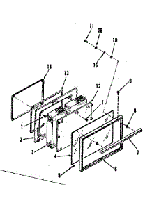 Oven Door Section parts for Kenmore Range 911.9318710 (9119318710, 911 9318710) from AppliancePartsPros.com