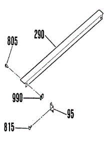 Optional Rear Main Top Filler 8028790 parts for Kenmore Range 911.3632090 (9113632090, 911 3632090) from AppliancePartsPros.com