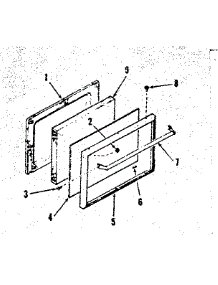 Oven Door (For Model Numbers 911.4628710, 911.4628711) parts for Kenmore Range 911.4628791 (9114628791, 911 4628791) from AppliancePartsPros.com