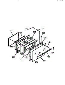 Door parts for Kenmore Range 911.95381790 (91195381790, 911 95381790) from AppliancePartsPros.com