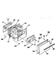 Door Section parts for Kenmore Range 911.4674591 (9114674591, 911 4674591) from AppliancePartsPros.com