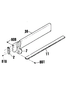 Optional Rear Main Top Filler 8028790 parts for Kenmore Range 911.4674991 (9114674991, 911 4674991) from AppliancePartsPros.com