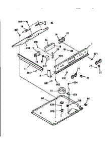 Control Panel Section parts for Kenmore Range 911.4674991 (9114674991, 911 4674991) from AppliancePartsPros.com
