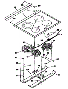 Main Top Section parts for Kenmore Range 911.4674991 (9114674991, 911 4674991) from AppliancePartsPros.com